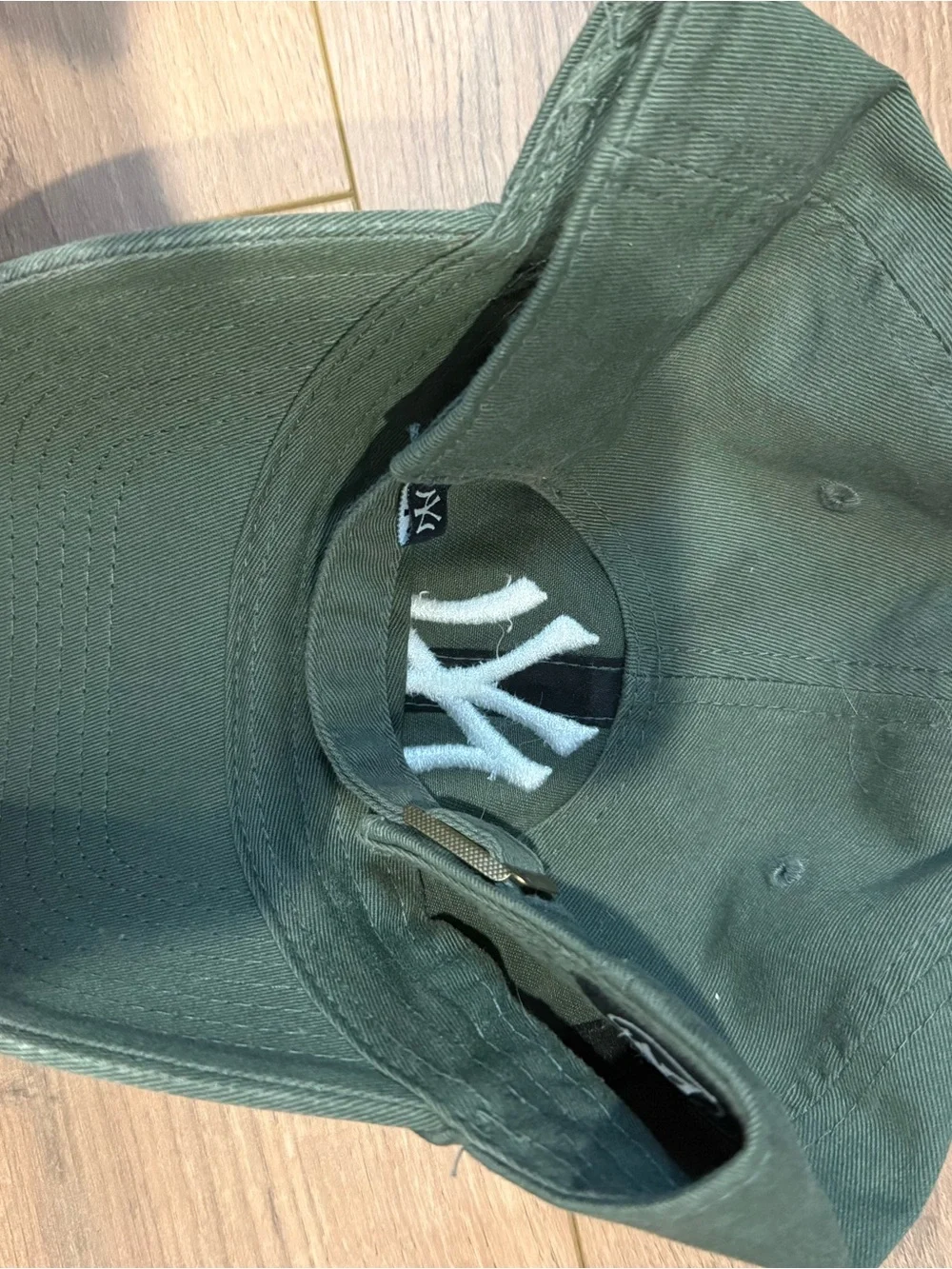 47 Brand  Olive Green Baseball Cap with White NY Emblem
